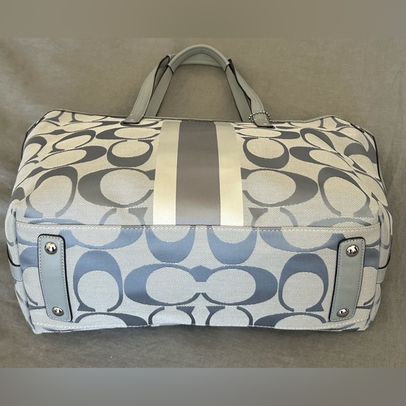 COACH Signature C Jacquard Canvas w/Leather Trim Tote Bag - Picture 8 of 11